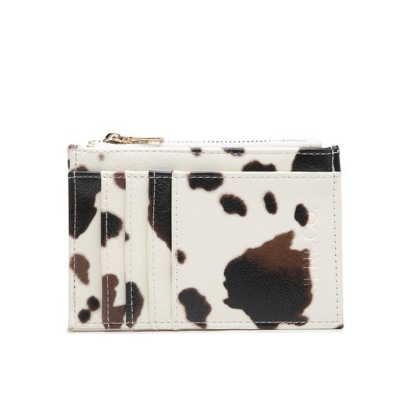 Sia  Cow White Vegan Leather Wallet - Picture 1 of 3